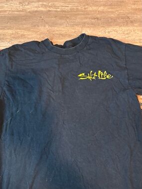 Salt Life Navy Tee with Yellow Logo